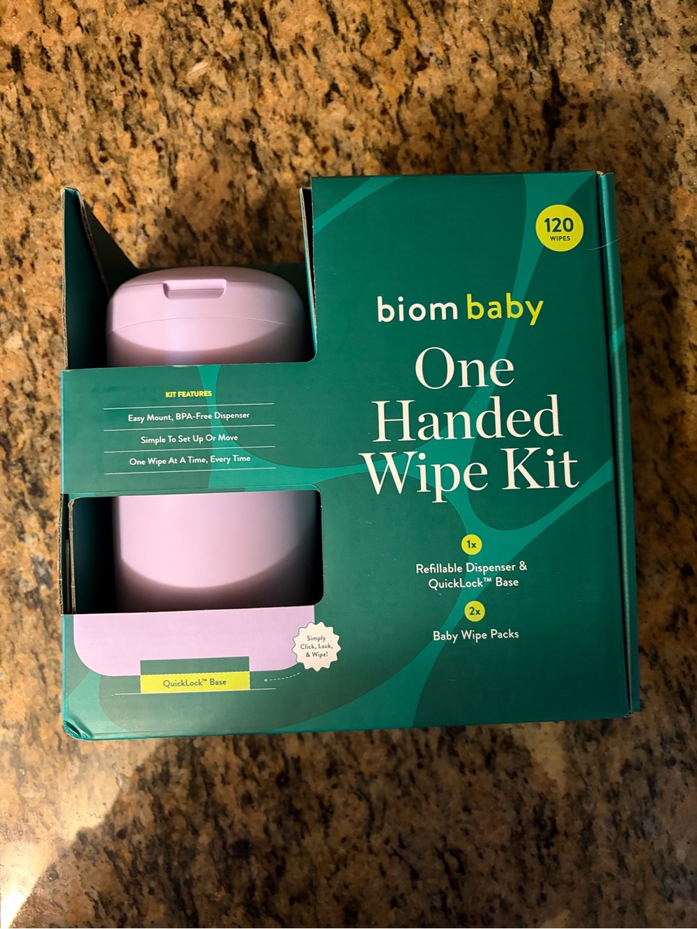 One Handed Wipe Kit - Pink Dispenser